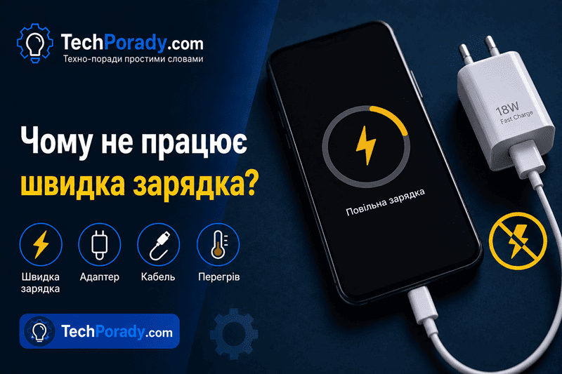 Чому не працює швидка зарядка