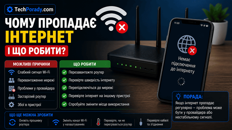 Чому пропадає інтернет