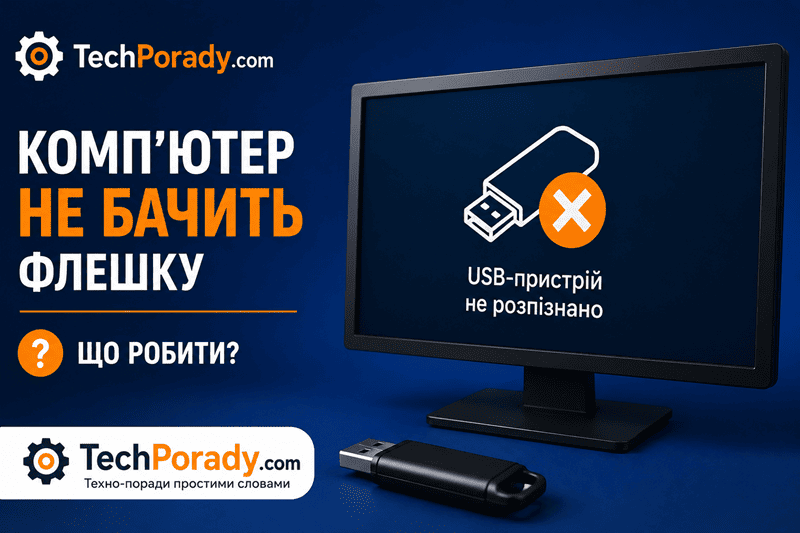 Комп’ютер не бачить флешку