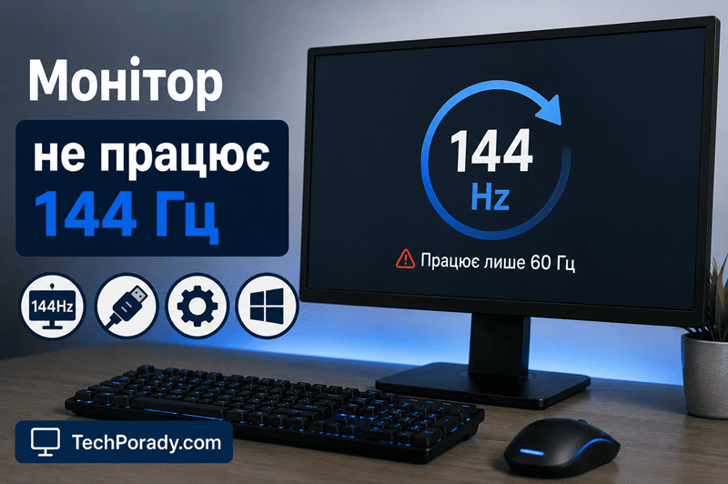 Не працює 144 Гц на моніторі
