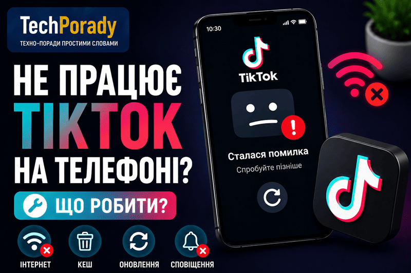 Не працює TikTok на телефоні