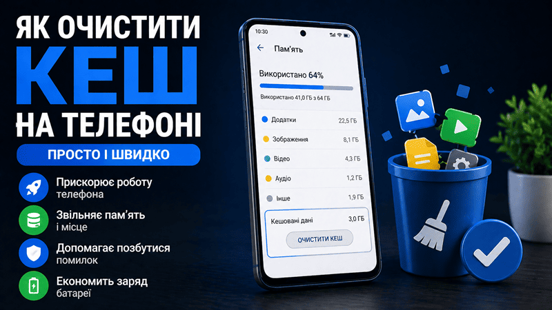 Як очистити кеш на телефоні Android