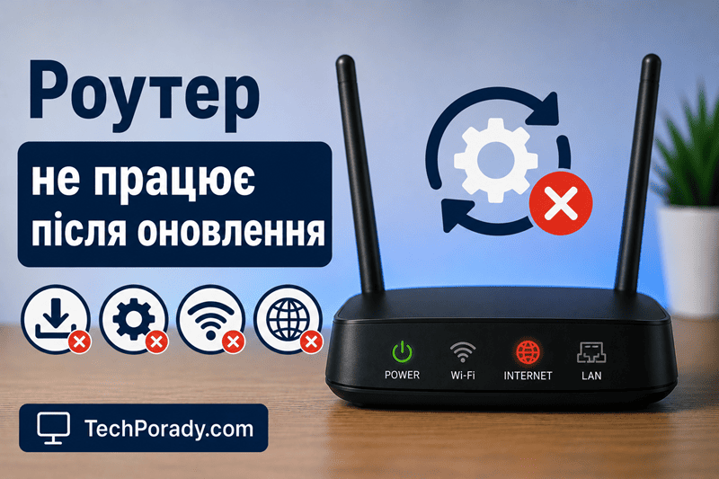 Роутер не працює після оновлення