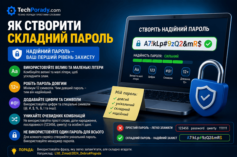Як створити складний пароль