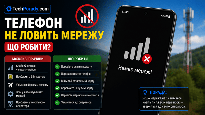 Телефон не ловить мережу що робити