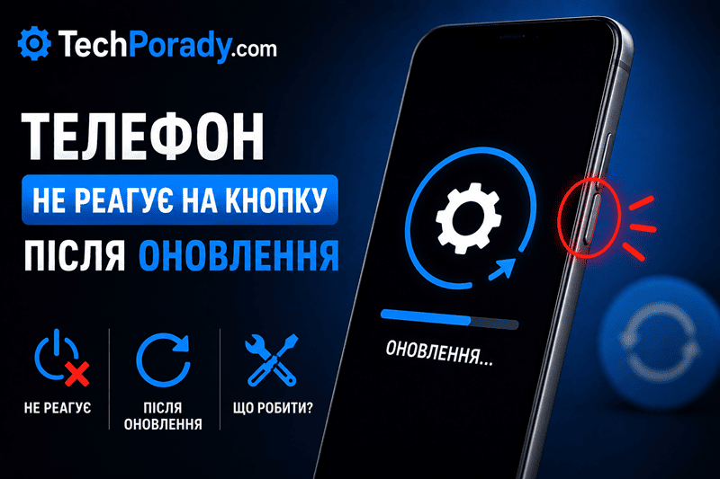 Телефон не реагує на кнопку після оновлення