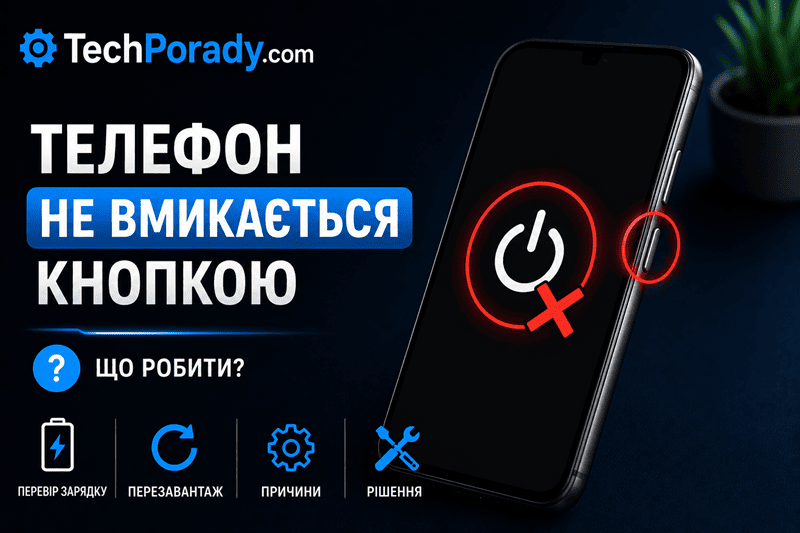 Телефон не вмикається кнопкою