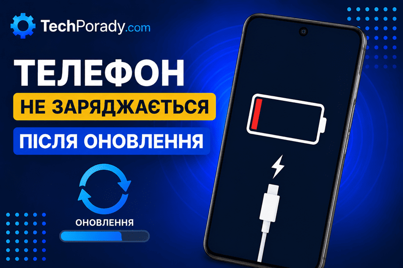 Телефон не заряджається після оновлення