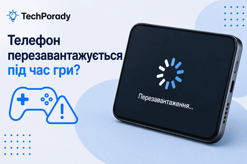 Телефон перезавантажується під час гри