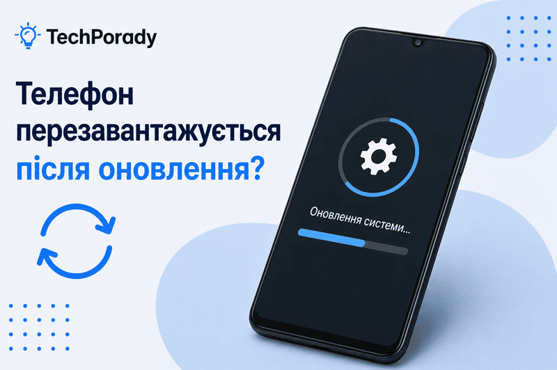 Телефон перезавантажується після оновлення