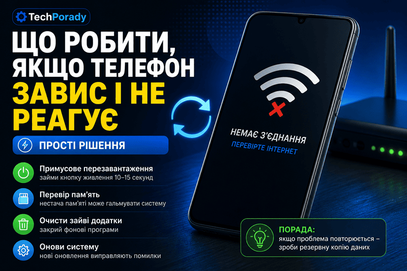 Що робити якщо телефон завис і не реагує