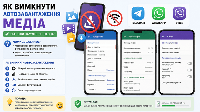 Як вимкнути автозавантаження медіа